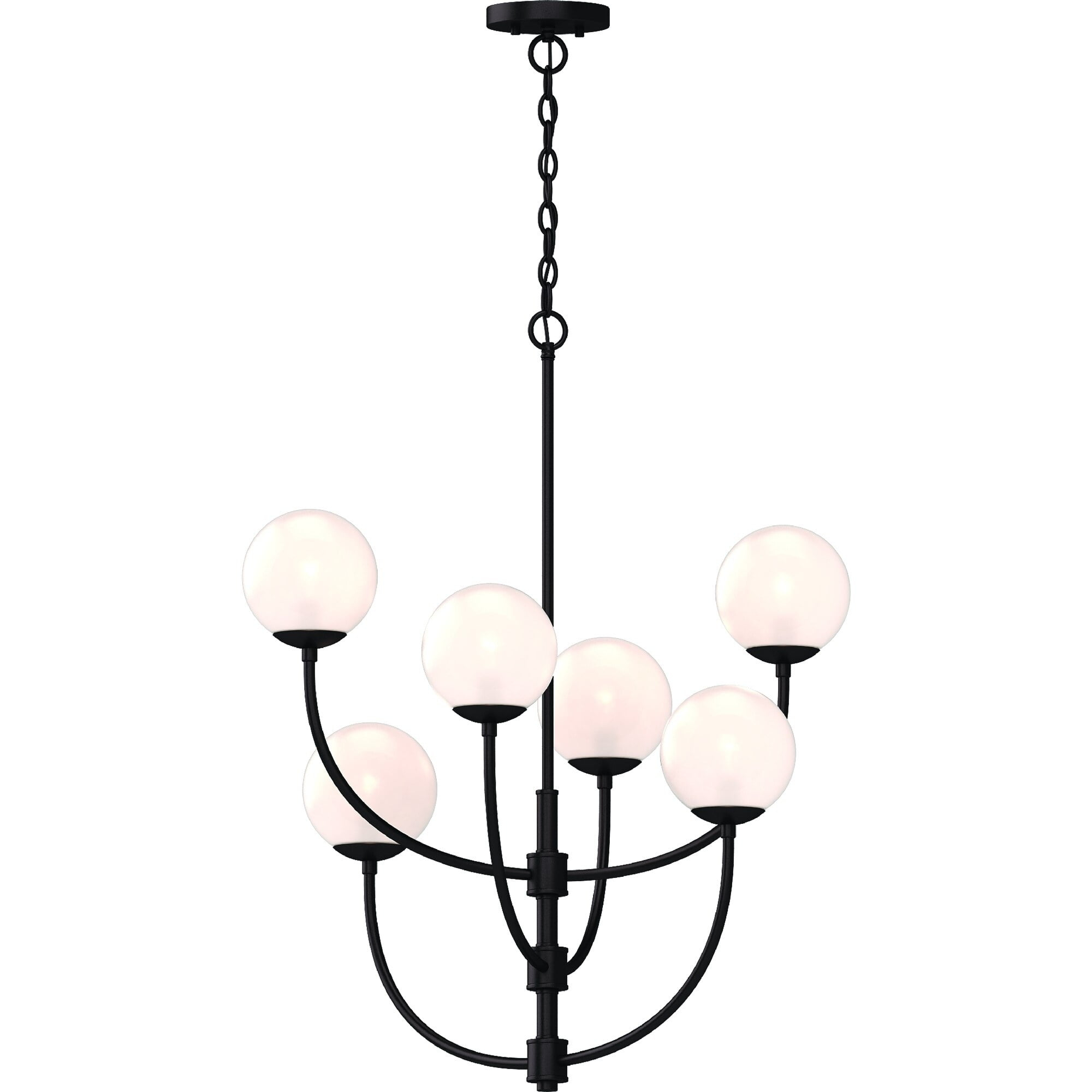 Volume Lighting 2056 Lawrence 6 Light 27" Wide Abstract Chandelier - Bronze