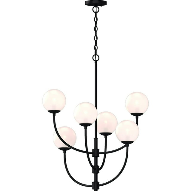 Volume Lighting 2056 Lawrence 6 Light 27" Wide Abstract Chandelier - Bronze