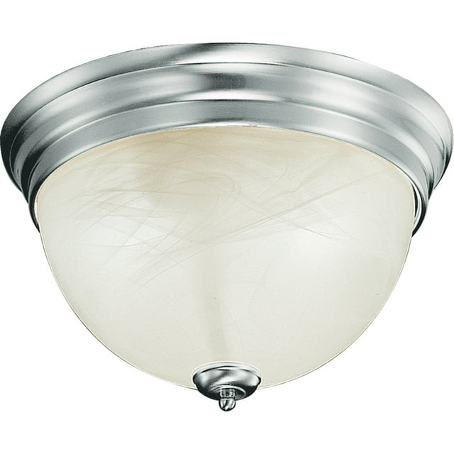 Volume Lighting V7612 Troy 2 Light 13" Wide Flush Mount Bowl Ceiling Fixture - Nickel
