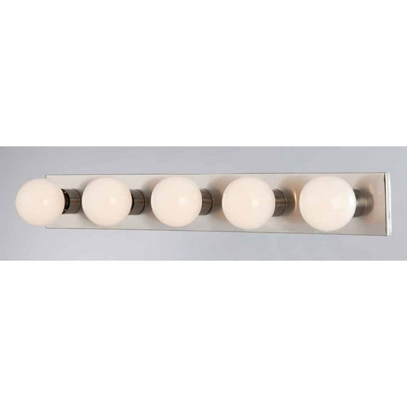 Volume Lighting V1025 5 Light 30" Width Bathroom Vanity Strip - Nickel