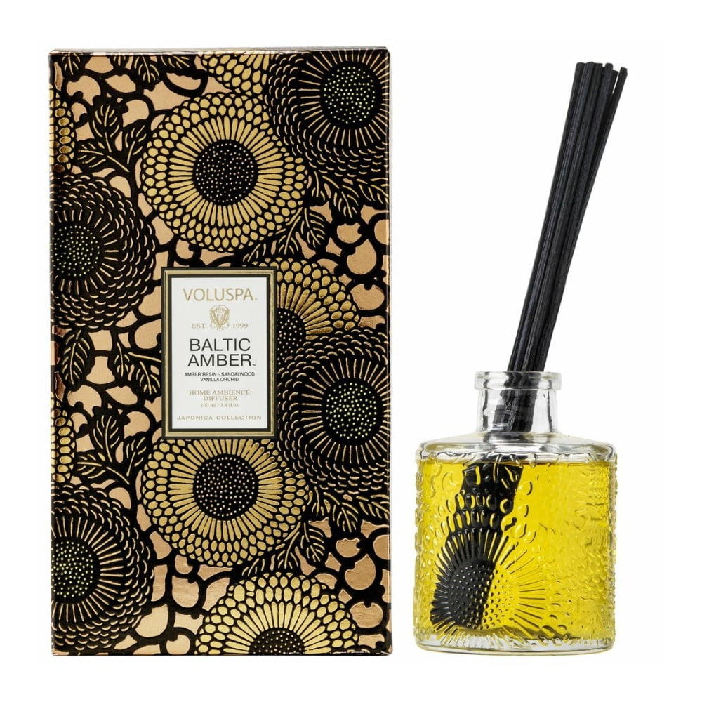 Voluspa Baltic Amber Home Ambience Reed Diffuser (3.4 fl oz / 100 ml)