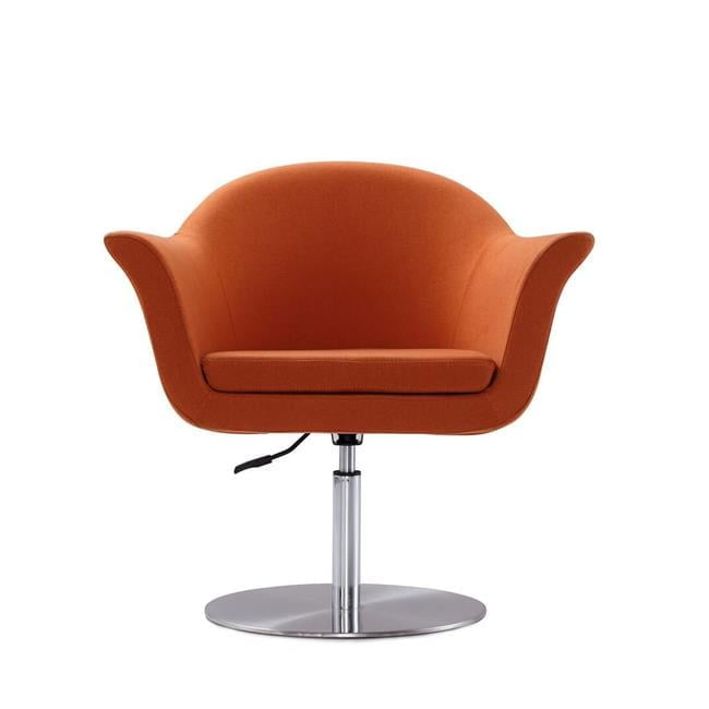 Voyager Swivel Adjustable Accent Chair, Orange