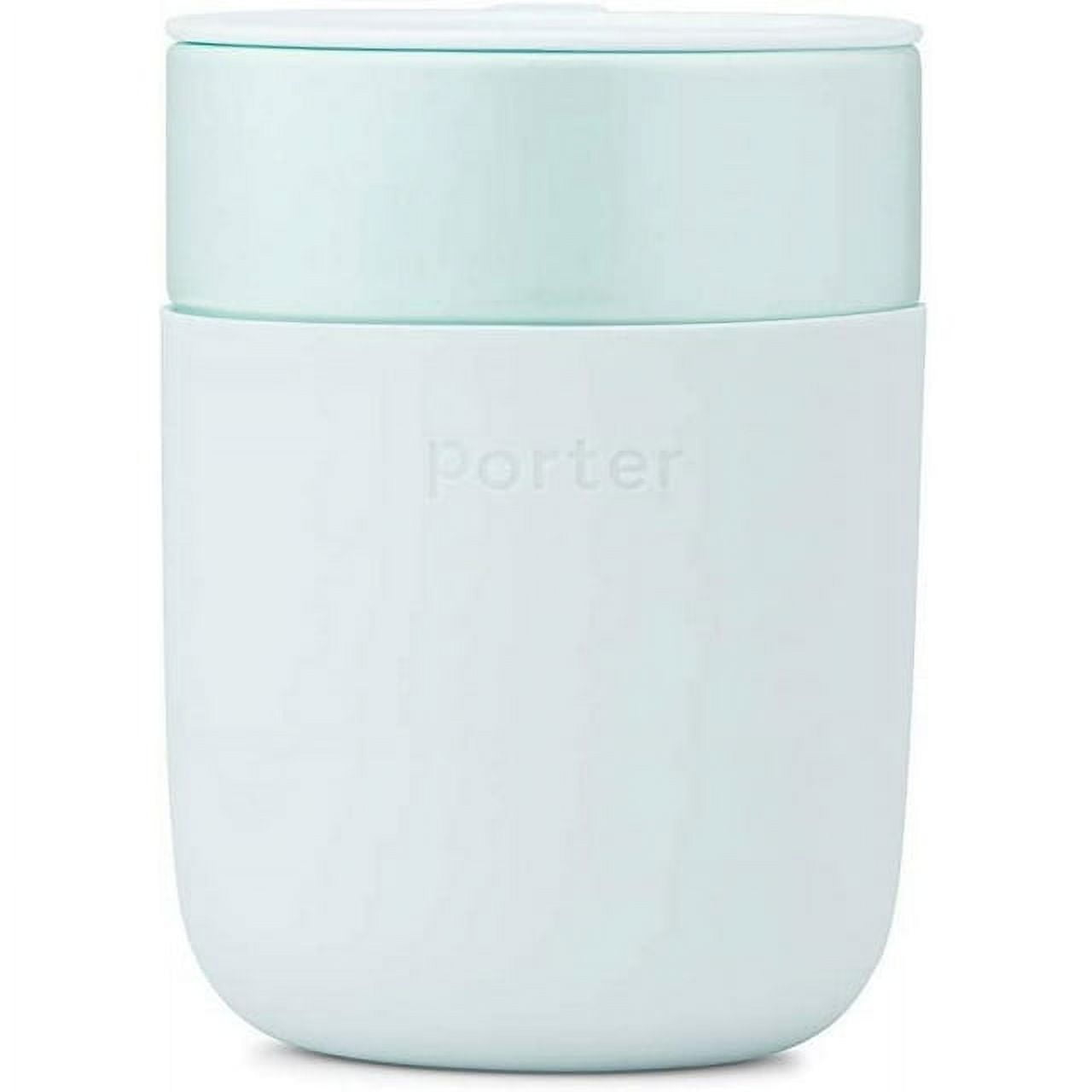 W&P Porter Ceramic Mug w/ Protective Silicone Sleeve, Mint 12 Ounces , On-the-Go , Reusable Cup for Coffee or Tea , Portable , Dishwasher Safe Mint 12 Ounce (Pack of 1)