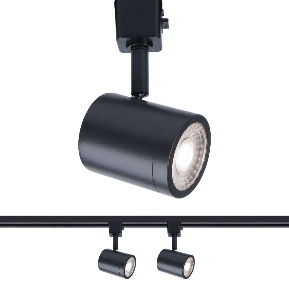 WAC Lighting Charge 10W LED Aluminum Track Head for H Track in Black (Set of 2)