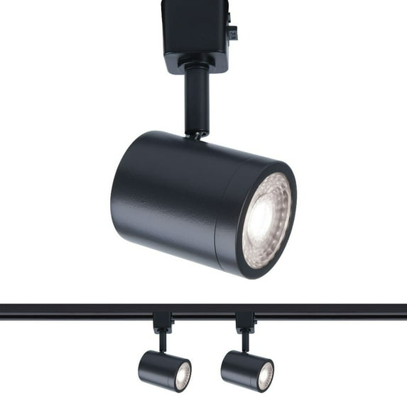 WAC Lighting Charge 10W LED Aluminum Track Head for H Track in Black (Set of 2)