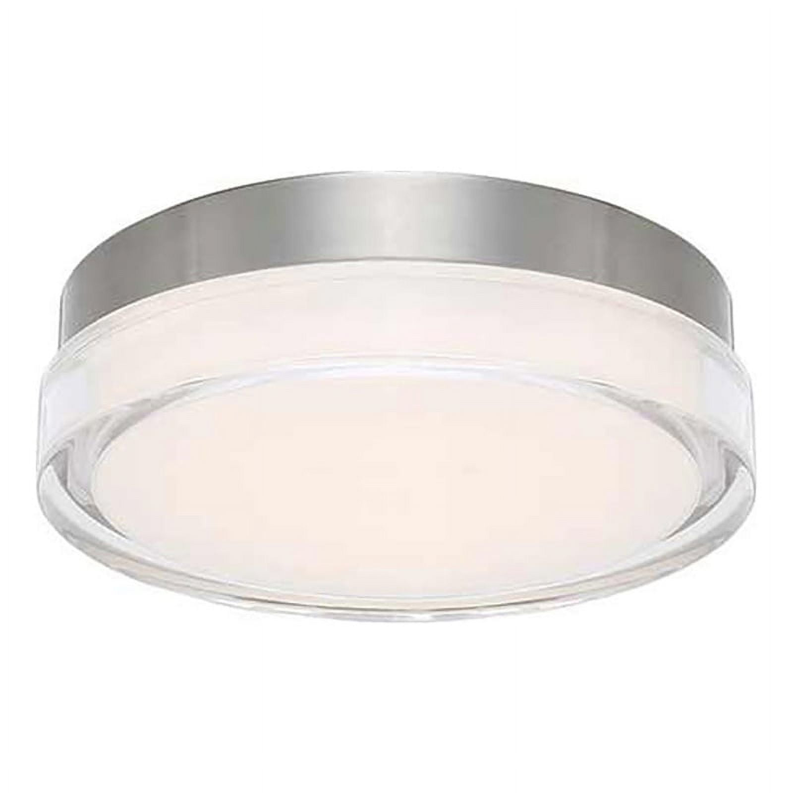 WAC Lighting Dot 9" LED 3500K Round Stainless Steel Flush Mount in Chrome