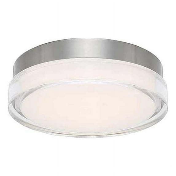 WAC Lighting Dot 9" LED 3500K Round Stainless Steel Flush Mount in Chrome