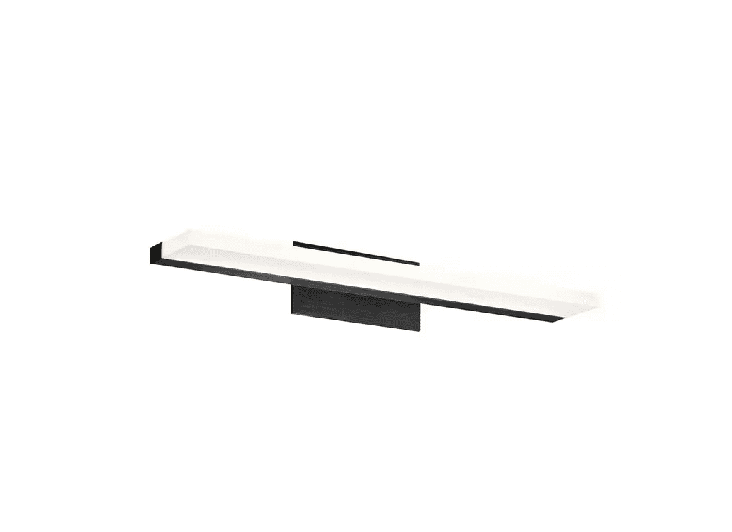 WAC Lighting Level 18" 1-Light LED 3500K Aluminum Bathroom Vanity Light in Black