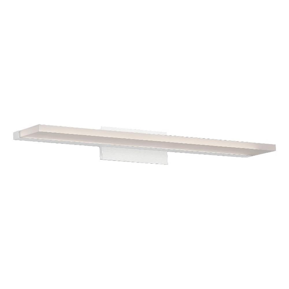 WAC Lighting Level 24" 1-Light LED 3500K Aluminum Bathroom Vanity Light in White