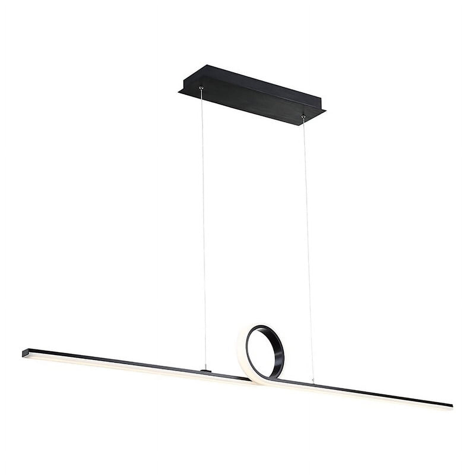 WAC Lighting Loophole 52" LED 3000K Contemporary Aluminum Pendant in Black