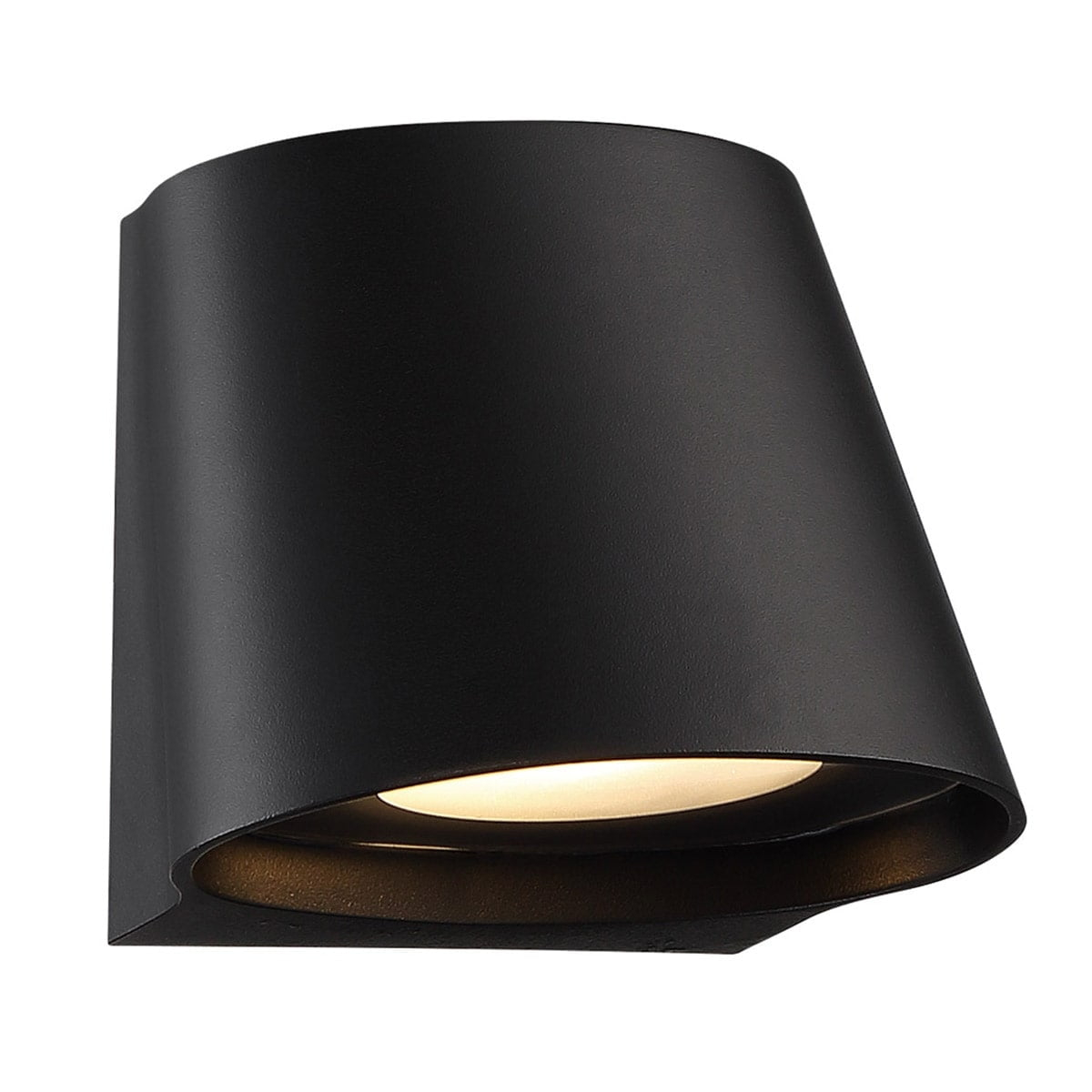 WAC Lighting Mod 7" 1-Light LED Aluminum Indoor and Outdoor Wall Light in Black