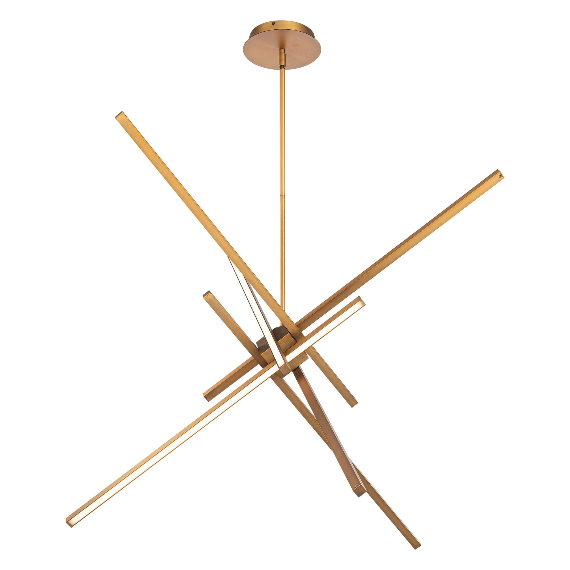 WAC Lighting Parallax 39" 3000K 1-Light LED Modern Aluminum Pendant in Brass