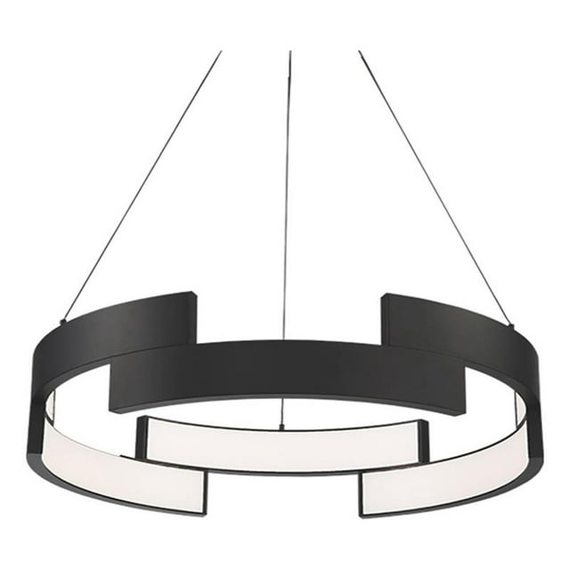 WAC Lighting Trap 38" LED 3000K Contemporary Aluminum Pendant in Black