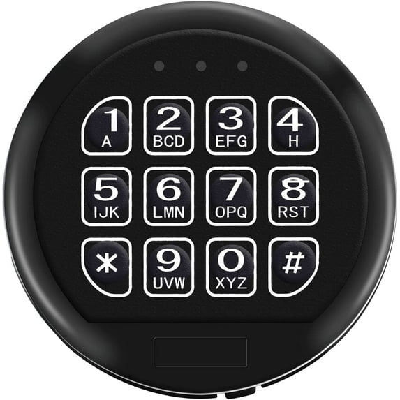 Wah Lin Parts High Security Gun Safe Lock Set, Black Keypad, 2 User Codes