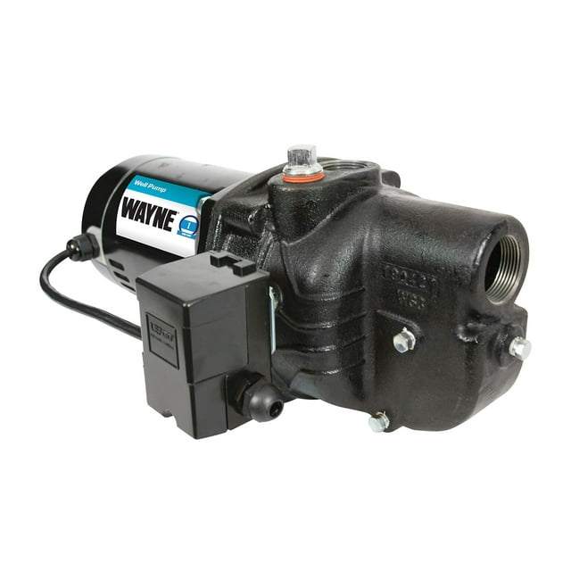 WAYNE SWS100-1 HP Cast Iron Shallow Jet Well Pump - Up to 513 Gallons Per Hour - Heavy Duty Shallow Well Pump
