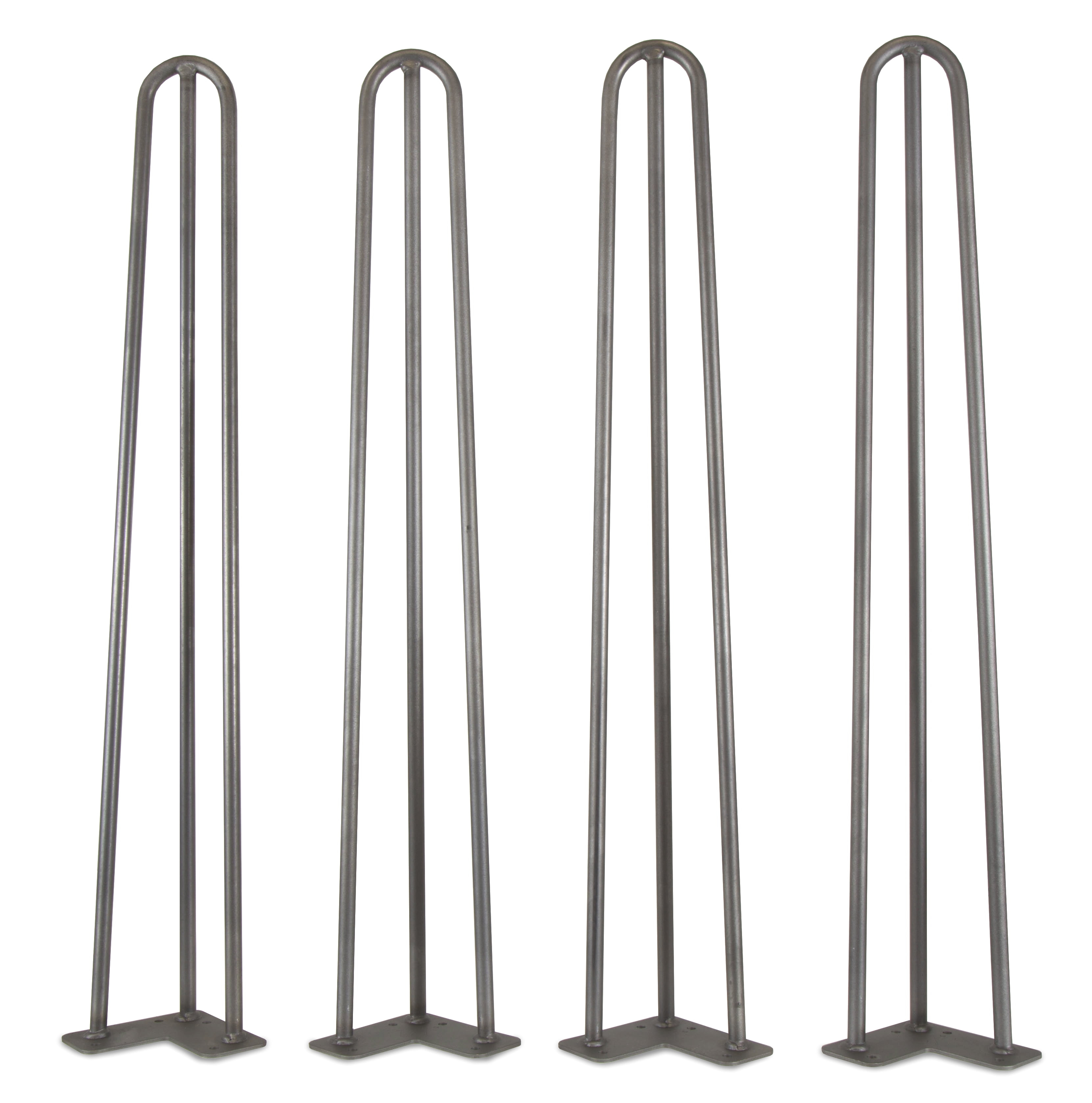 WEN Products 28-Inch Mid-Century Modern Raw Steel Hairpin Table Legs, 1/2-Inch Diameter, Set Of 4