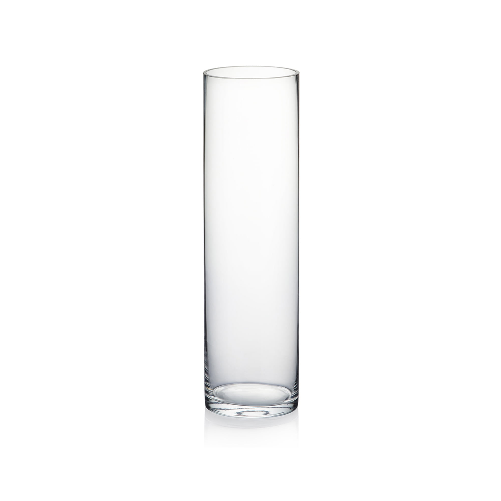WGV International 4" Wide Clear Cylinder Glass Vase, Candle Holder, Home Accent, 1 Piece 14-inches H