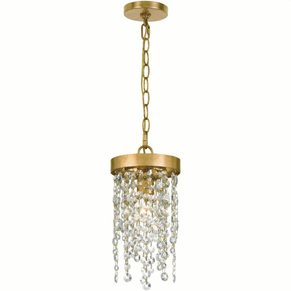 WIN-610-GA-CL-MWP-Crystorama Lighting-Winham - One Light Pendant In Classic Style - 7 Inches Wide By 14 Inches High
