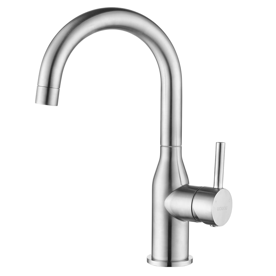 Wowow Kitchen Faucet Stainless Steel Brushed Nickel Bar Faucet Single Handle Kitchen Sink Faucets