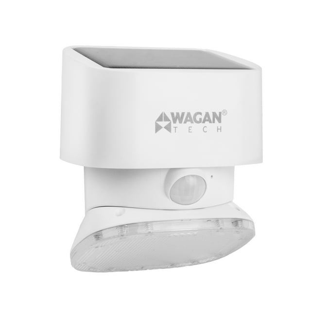 Wagan 1 - Head LED Solar Powered Dusk to Dawn Outdoor Security Wall Pack with Motion Sensor