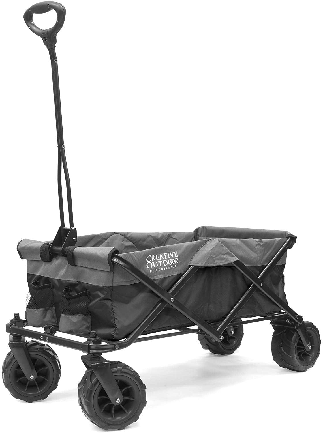 Wagonsrus Creative Outdoor Collapsible Folding Wagon, All-Terrain, Black
