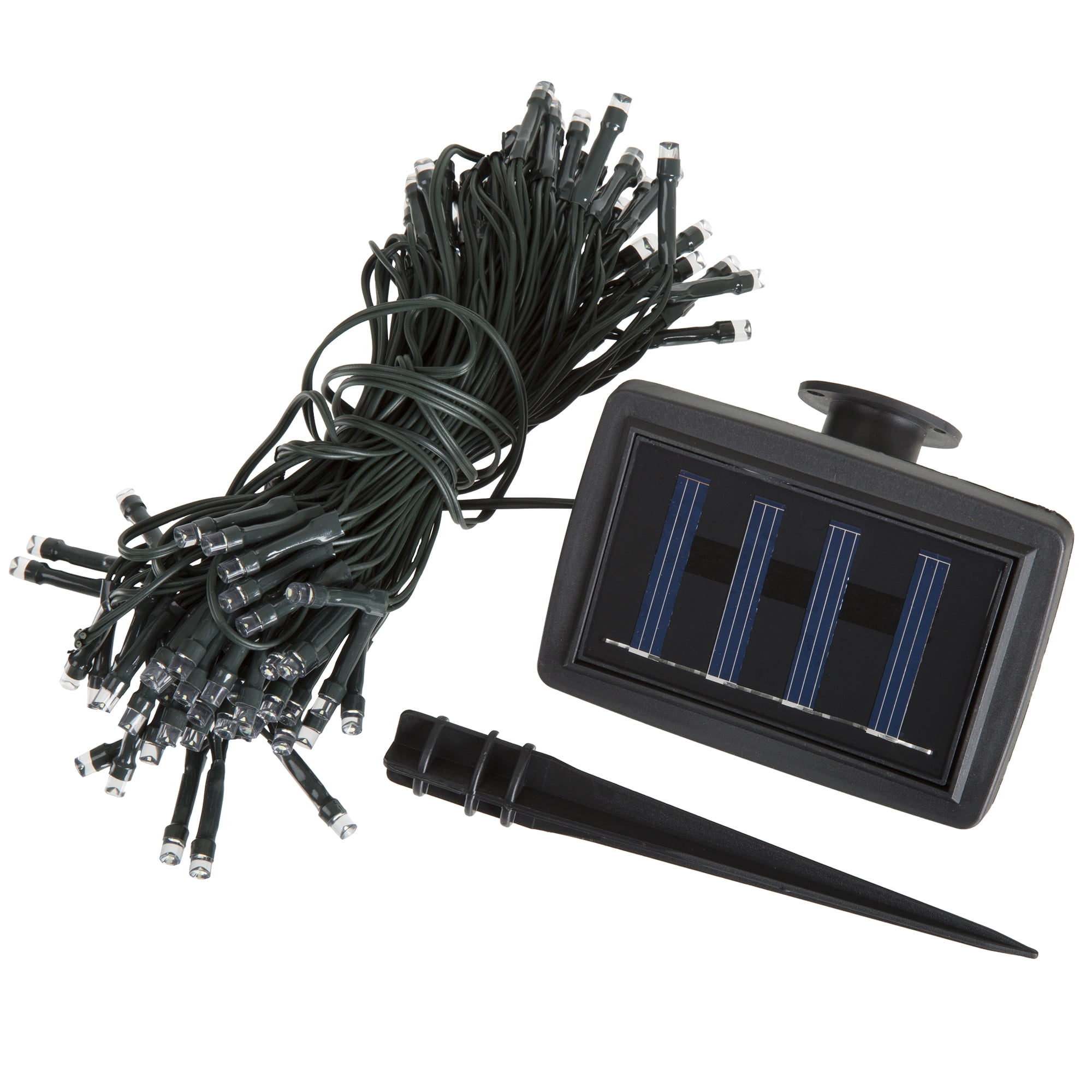 Pure Garden 39-Foot Solar Powered LED String Lights with 100 White Bulbs