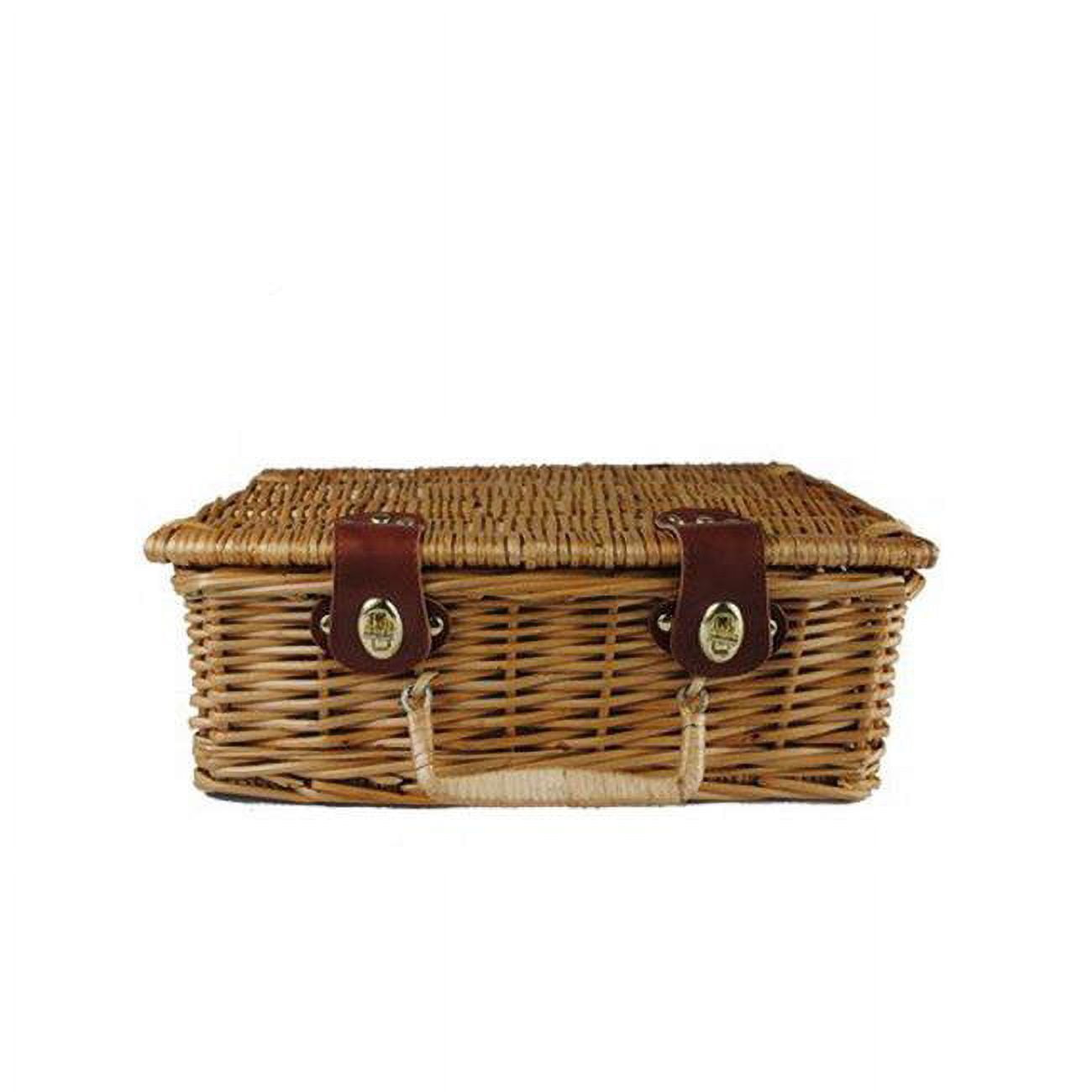 Wald Import Willow Picnic Basket - Stained Brown