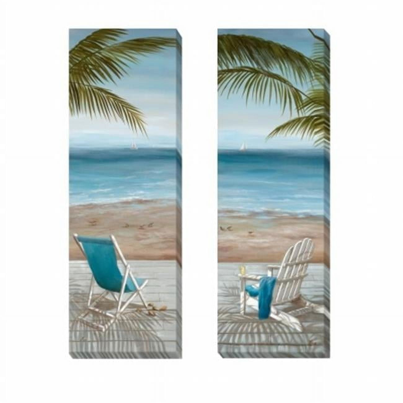 Walk on the Beach Canvas Set - 8 in.