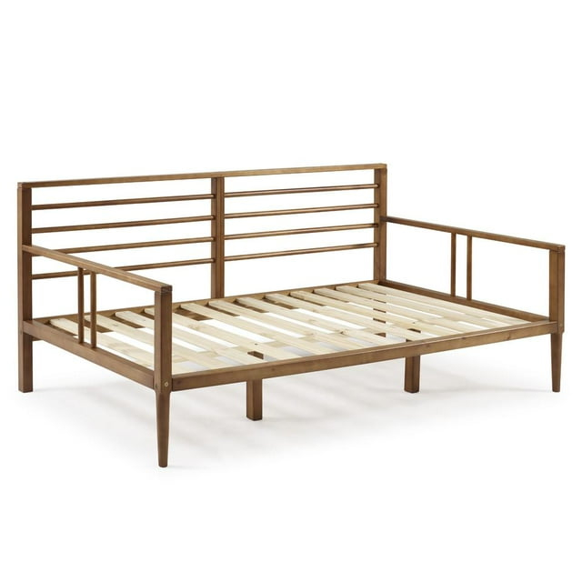 Walker Edison Mid-Century Modern Solid Wood Spindle Daybed - Caramel