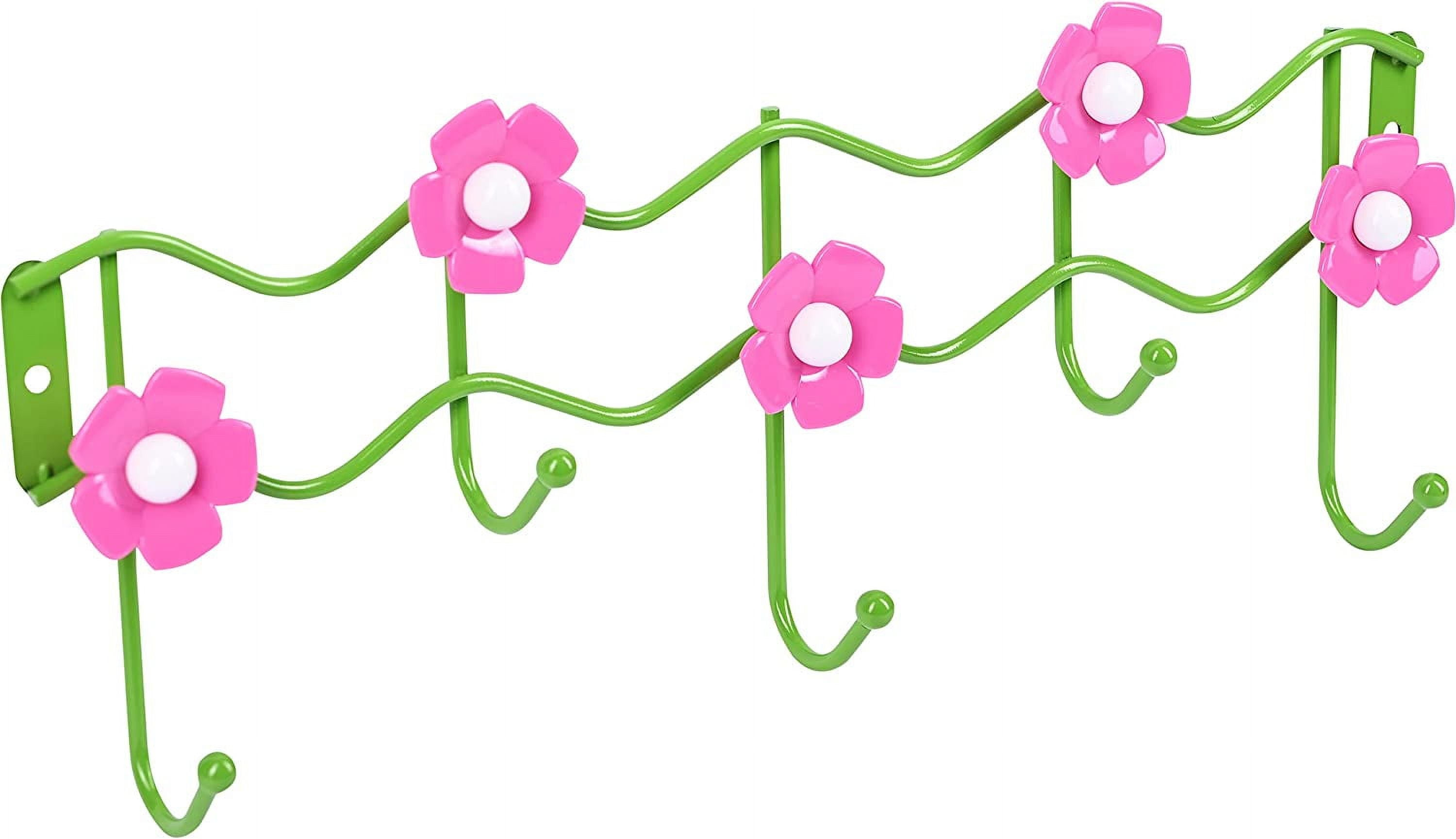Galashield Hook Rack Wall Mounted | Coat Rack Wall Mount for Kids Room | Flower Design Hooks for Boys and Girls | Towel, Clothes, Hat, Backpack Hanger