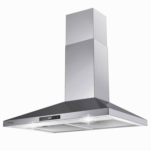 Wall Mount Range Hood 30 inch Stainless Steel Stove Hood Ducted Ductless Vent Hood Touch Control Hood