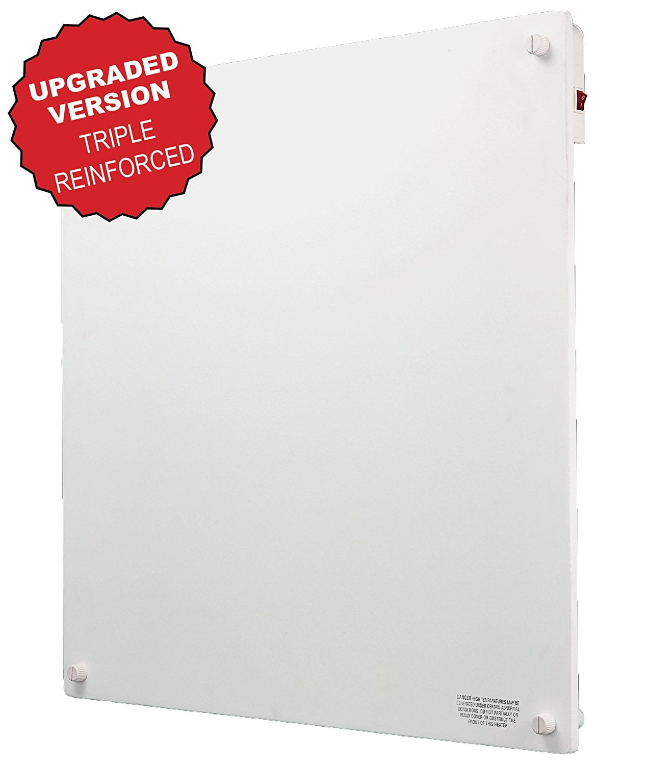 Wall Mount Space Heater Panel- 400 Watt Convector Heater, 120V Electric Heat Reflector | Ideal for 200 Sq Ft Room