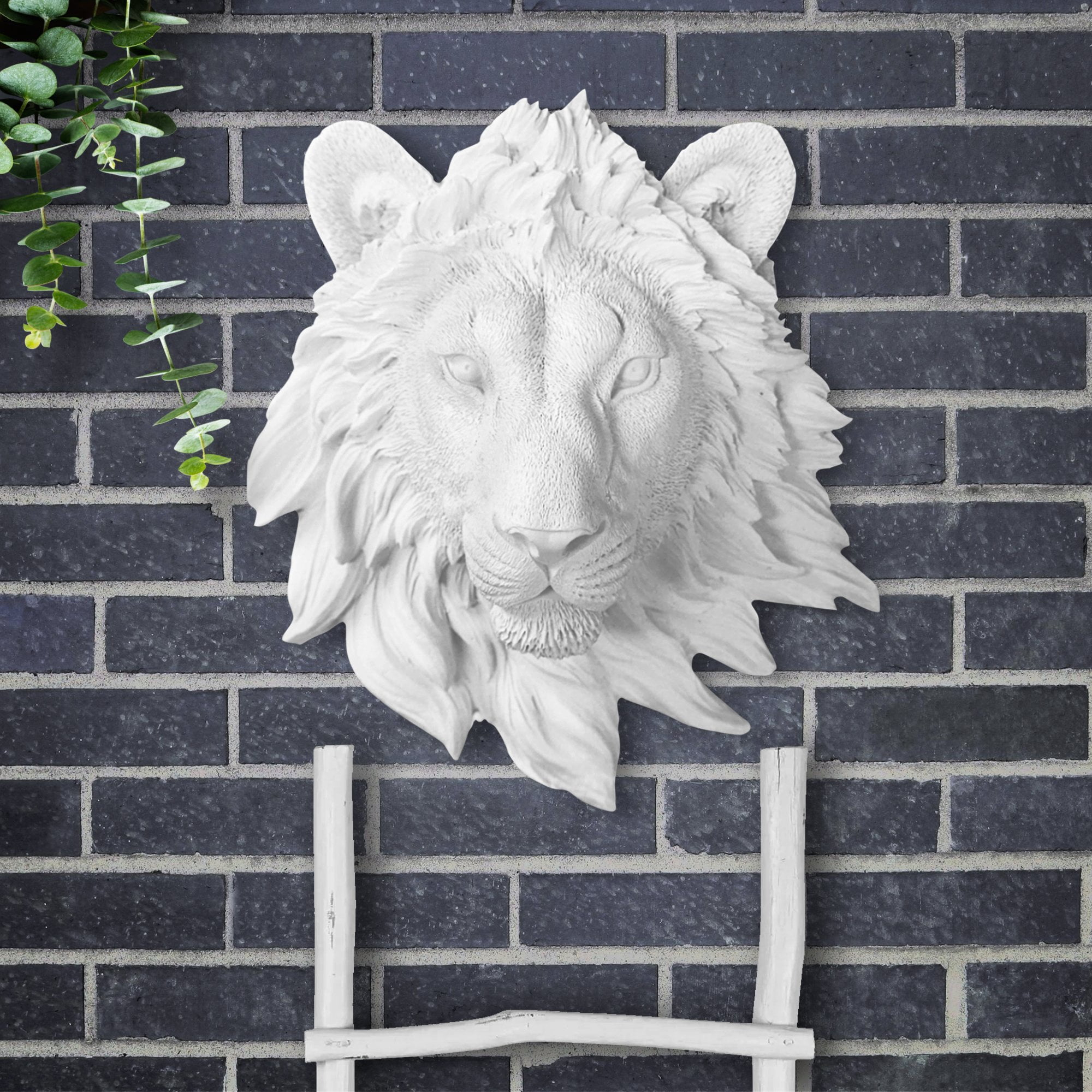 WallCharmers Wall Charmers Mini Lion Head White