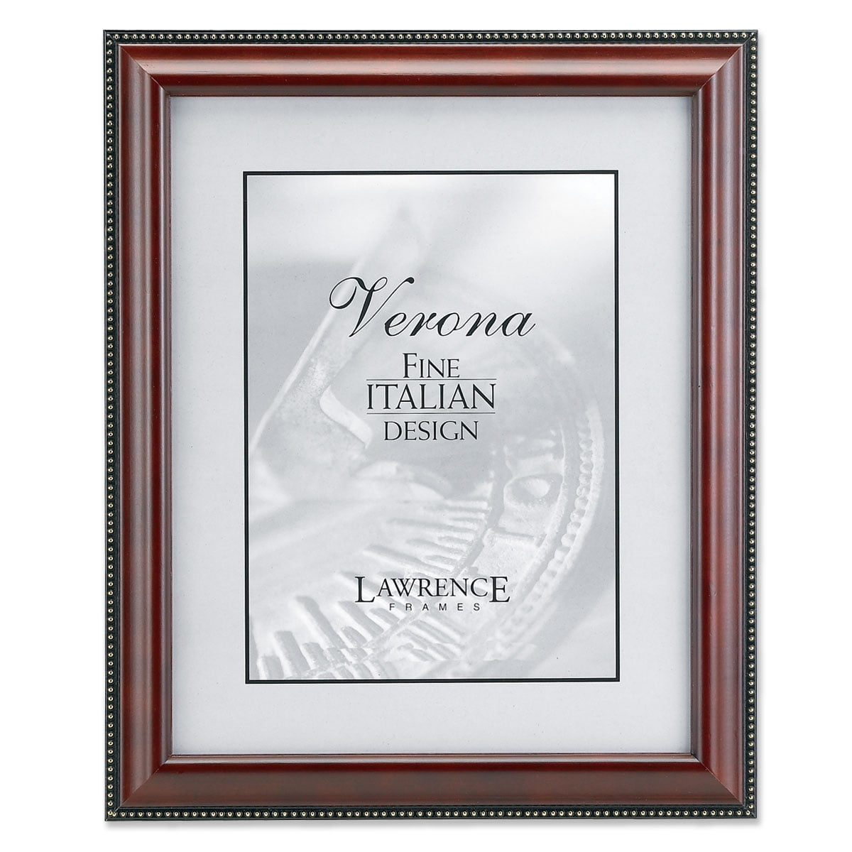 Walnut Wood Beaded Picture Frame
