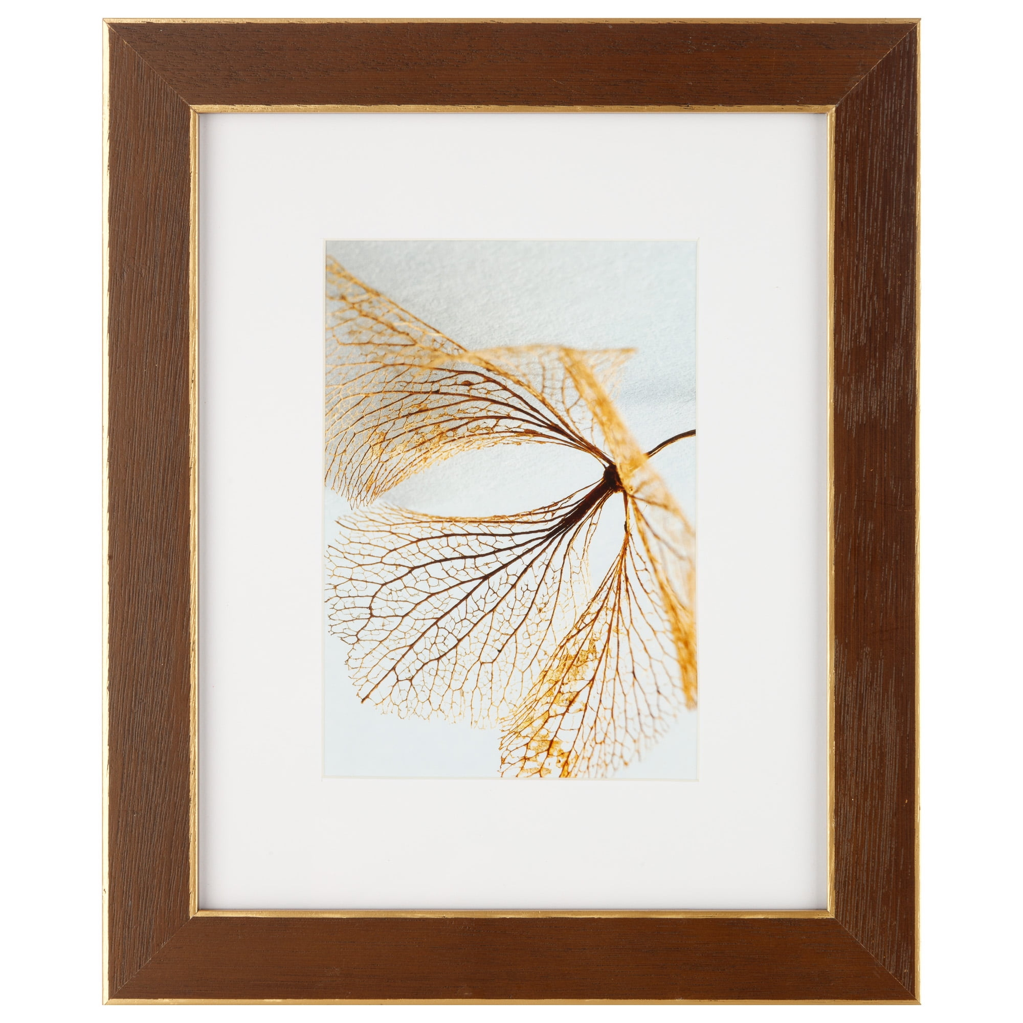 Gallery Walnut & Gold Trim Frame with Mat by Studio Décor®