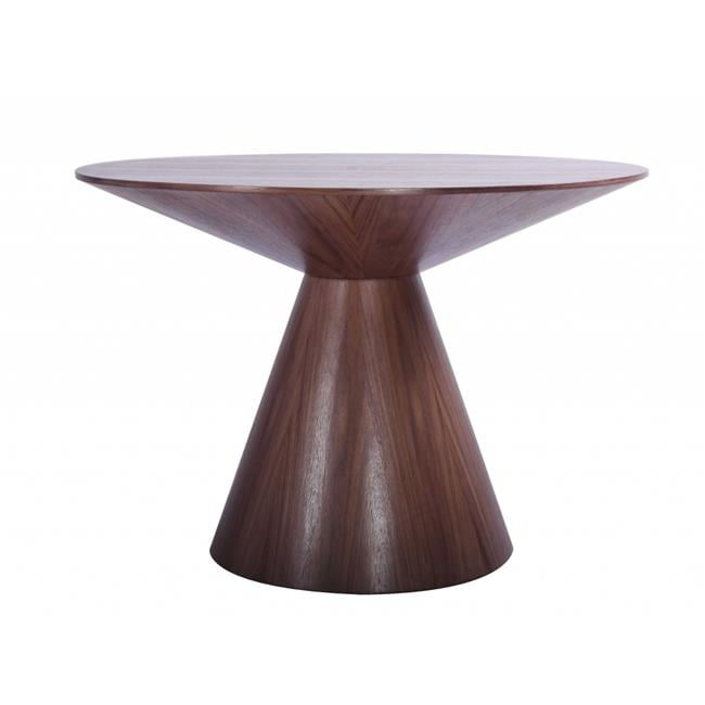 Walnut Veneer Round Dining Table - 47 x 47 x 30 in.