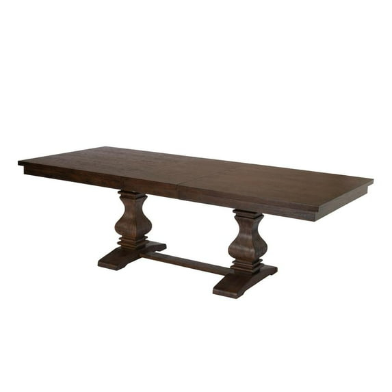 Walnut Wood Extendable Dining Table with Removeable 18" Leaf