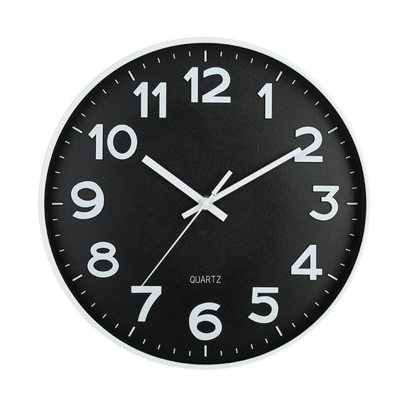Warkul 12-Inch Wall Clock High-precision Battery Operated Easy-to-Read Silent Non-Ticking Quartz Clock Wall Art Decoration