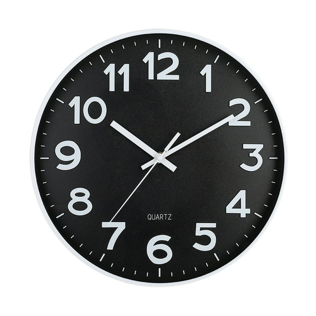 Warkul 12-Inch Wall Clock High-precision Battery Operated Easy-to-Read Silent Non-Ticking Quartz Clock Wall Art Decoration