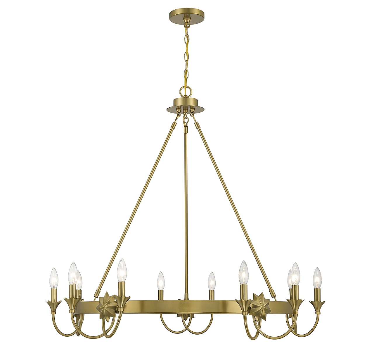 Savoy House Sullivan 10 - Light Chandelier in  Warm Brass