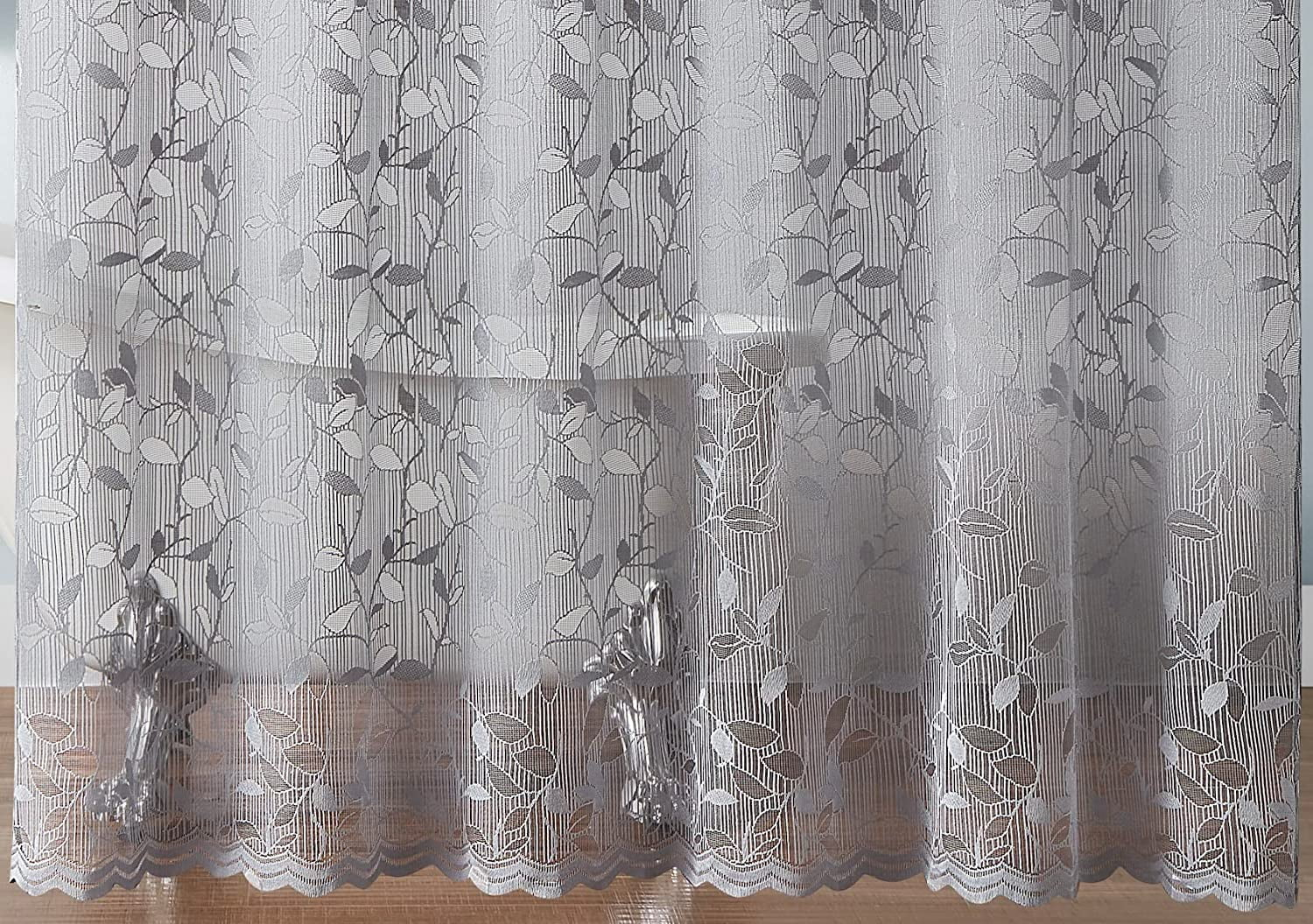 Warm Home Designs 72" W x 72" L Grey Lace Shower Curtain