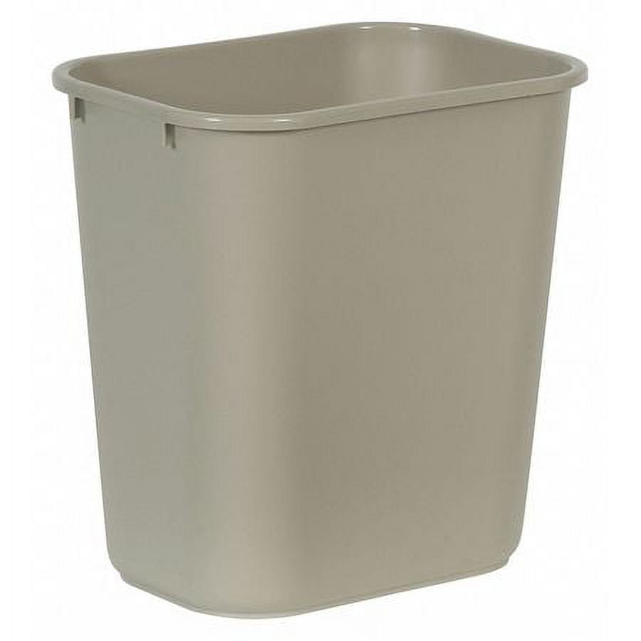 Rubbermaid Commercial Products 28QT/7 GAL Wastebasket Trash Container, for Home/Office/Under Desk, Beige (FG295600BEIG)