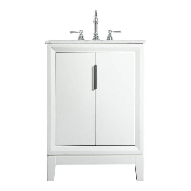 Water Creation Elizabeth 24" Hardwood Single Bathroom Vanity in Pure White
