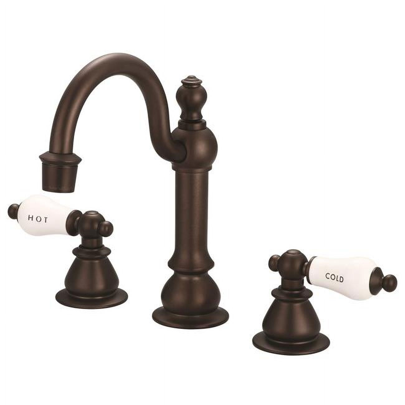 Water Creation F2-0012-03-CL American 20th Century Classic Widespread Lavatory F2-0012 Faucets - Brown & Oil-Rubbed Bronze