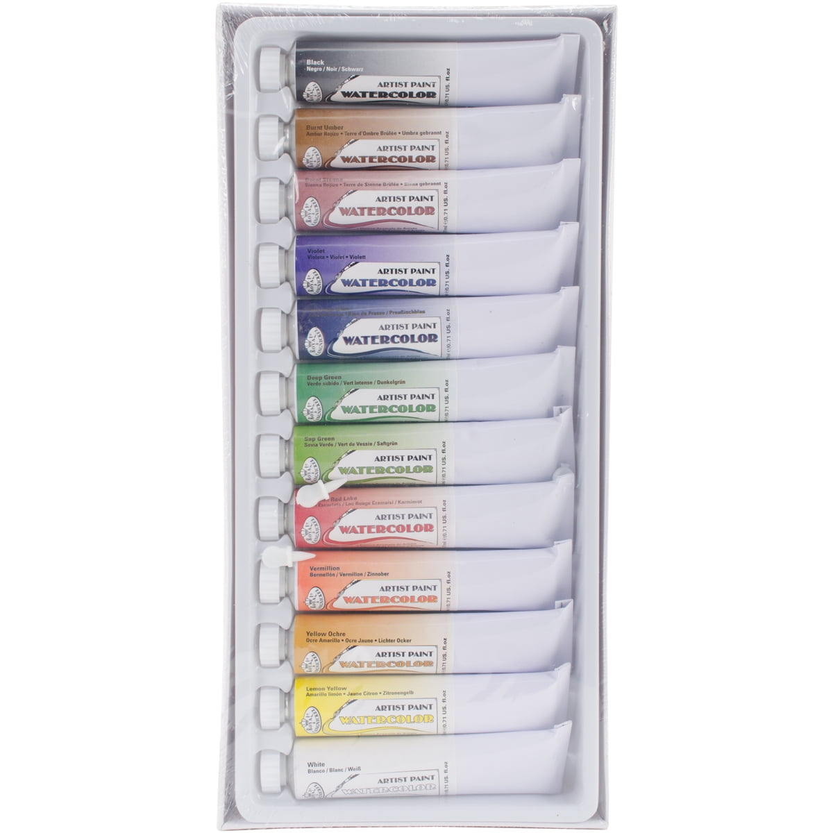 Watercolor Paints 21ml 12/Pkg-Assorted Colors