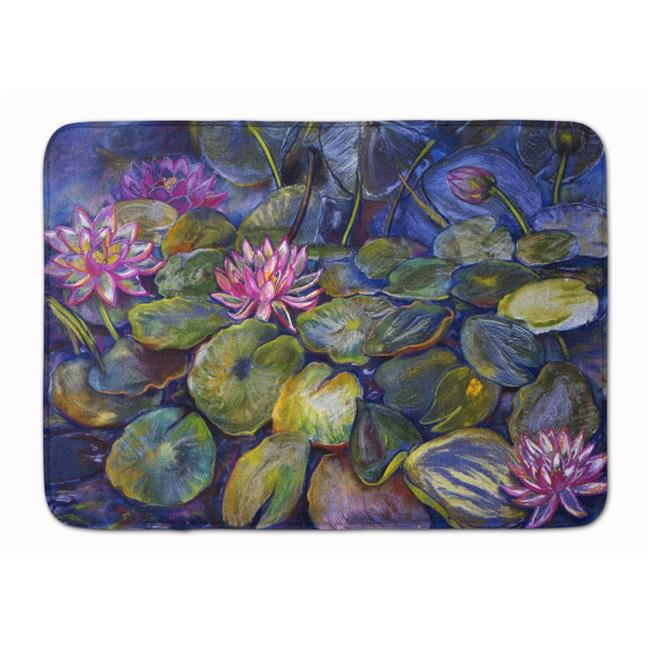Waterlilies by Neil Drury Machine Washable Memory Foam Mat