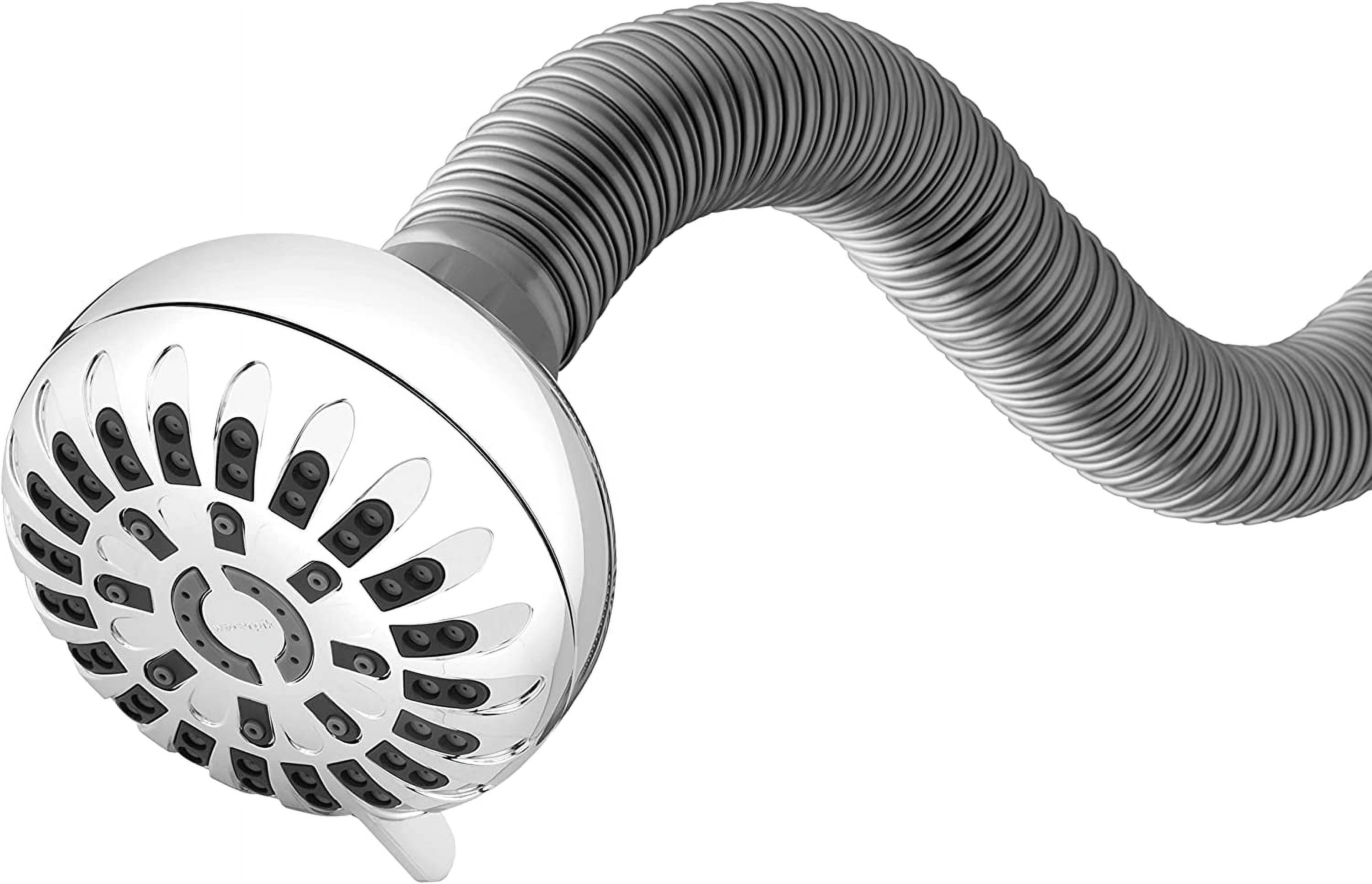 Chrome Adjustable Height Wall Mounted Massage Shower Head