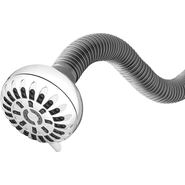 Chrome Adjustable Height Wall Mounted Massage Shower Head