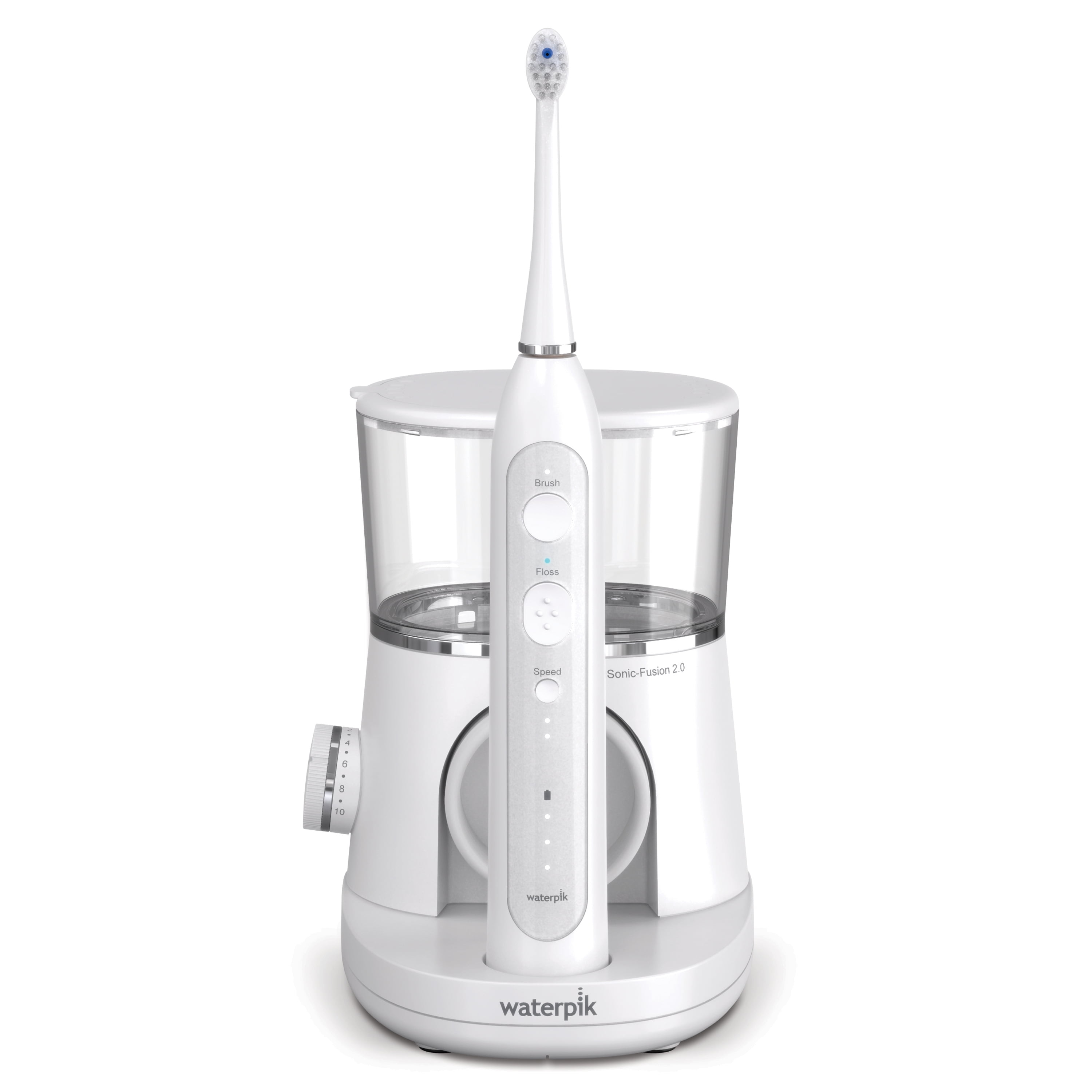 Waterpik Sonic-Fusion 2.0 Flossing Electric Toothbrush with Water Flosser Combo In One, ADA Accepted, White
