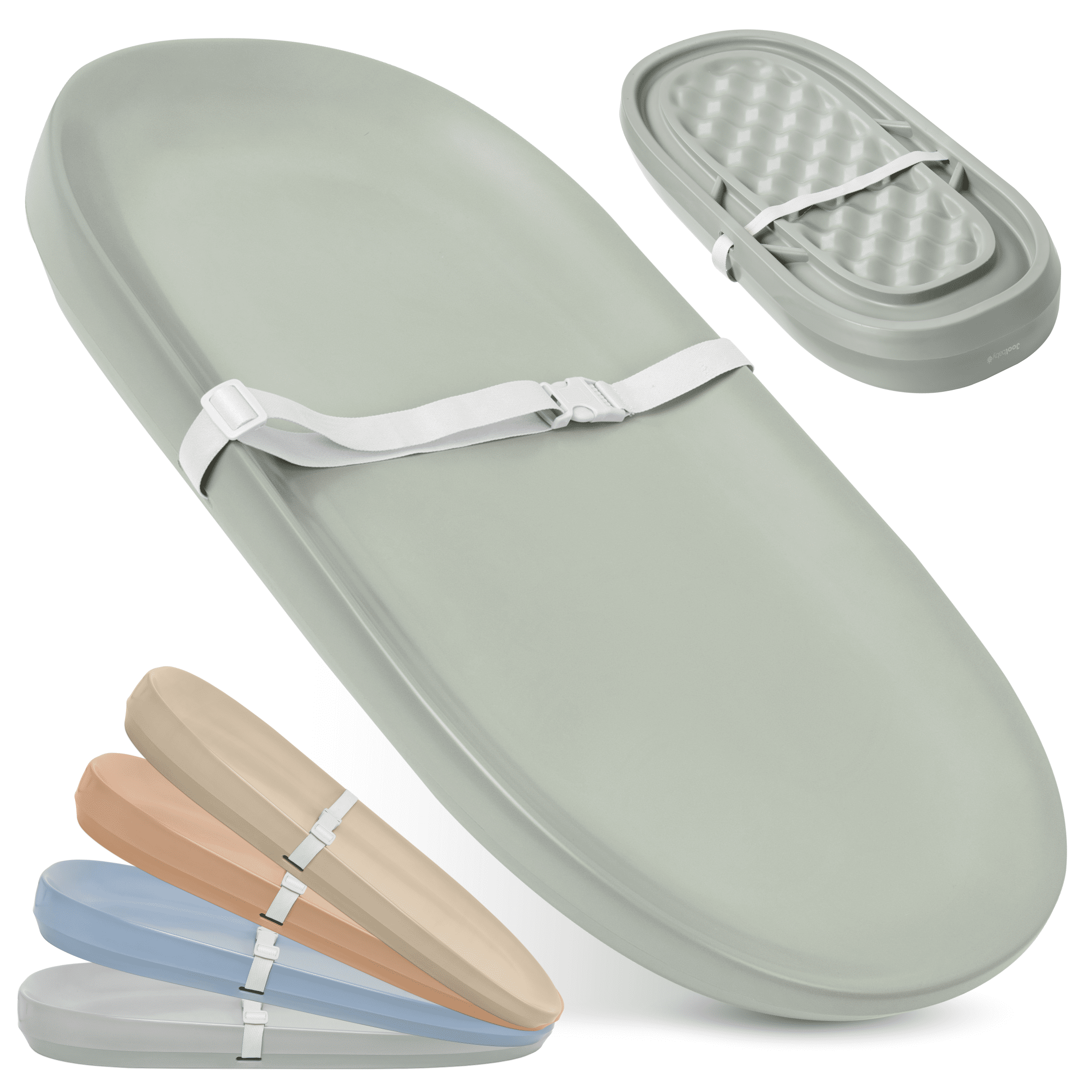 Jool Baby Waterproof Baby Changing Pad - Easy to Clean, Lightweight & Portable - Large Foam Cushion for Comfort (Sage)